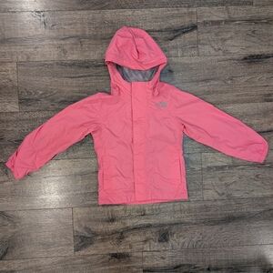 North Face Girls Size 6 XS Pink Windbreaker Full Zip Up Jacket Coat Hooded